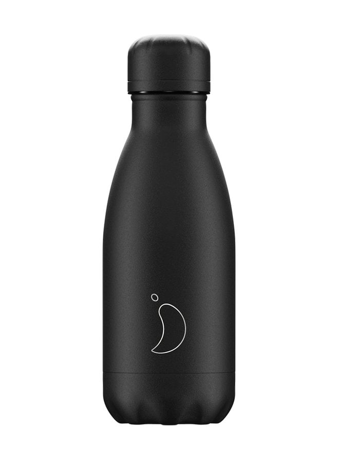 Chilly's Trinkflasche Monochrome Edition All Black  Rosegold 260ml