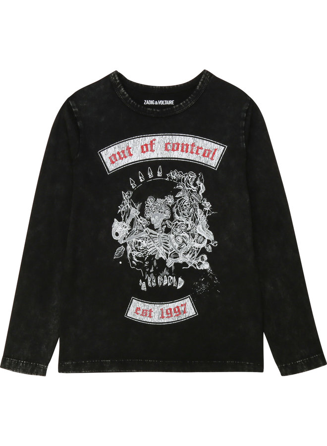 Zadig & Voltaire Longsleeve Scull schwarz out of control