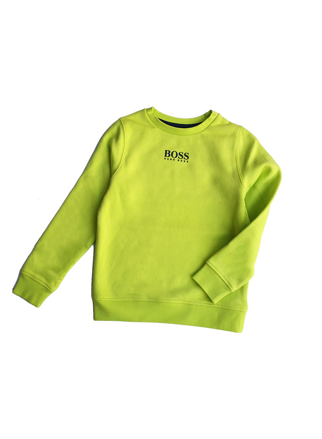 HUGO BOSS Kids Sweatshirt Green Lemon mit Logo