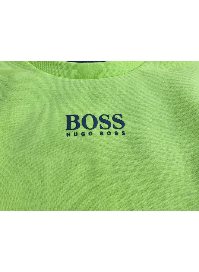 HUGO BOSS Kids Sweatshirt Green Lemon mit Logo