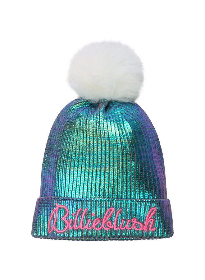 Billieblush Mütze Logo metallic irisierend