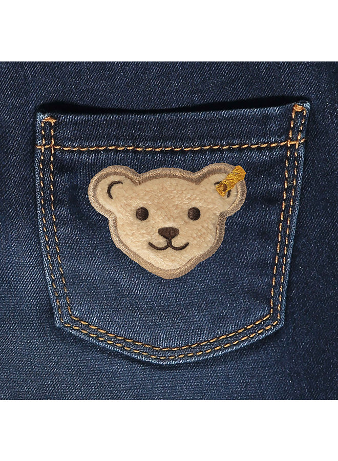 Steiff Baby Jeanshose Jeans mit Blumenstitching