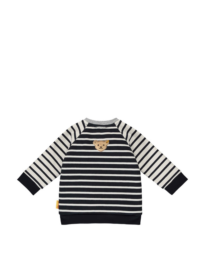 Steiff Baby Sweatshirt blau  mit Teddy Häuptling