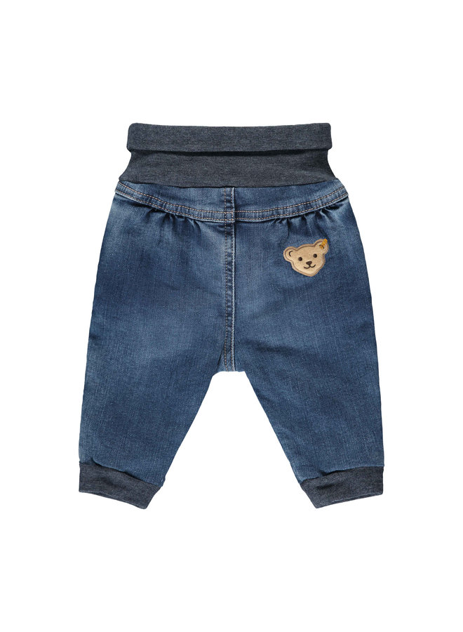 Steiff Baby Jeanshose superweich mit Teddy Knieschonern