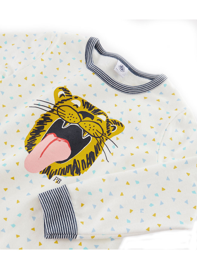 Petit Bateau Pyjama Tiger creme