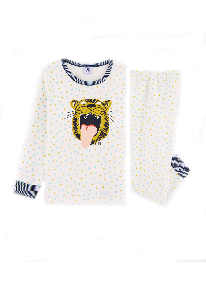 Petit Bateau Pyjama Tiger creme