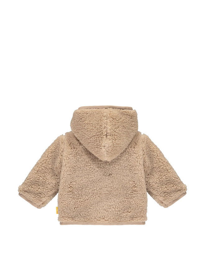 Steiff Baby Fleecejacke beige aus  plüschigem Teddy-Fleece