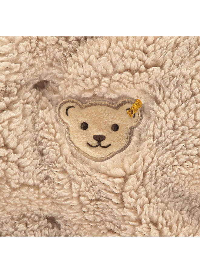 Steiff Baby Fleecejacke beige aus  plüschigem Teddy-Fleece