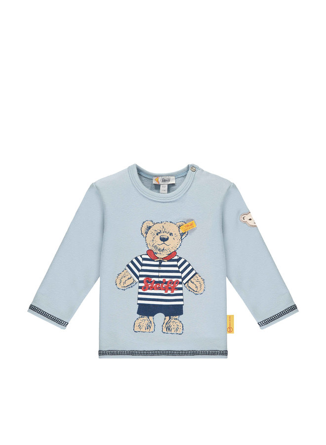 Steiff Baby Langarmshirt mit großem Teddyprint