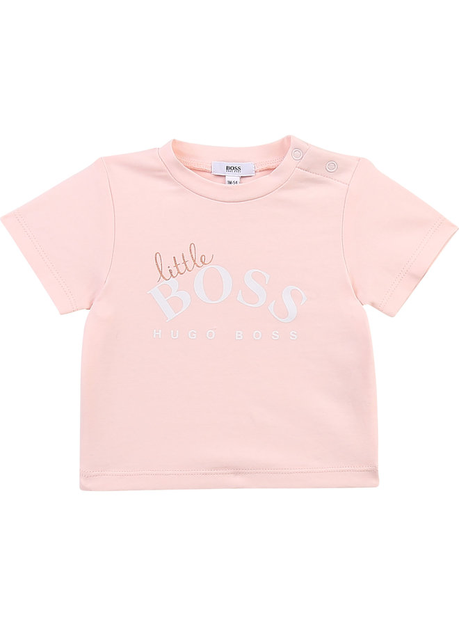HUGO BOSS Baby T-Shirt Logo Little Boss rosa rosegold