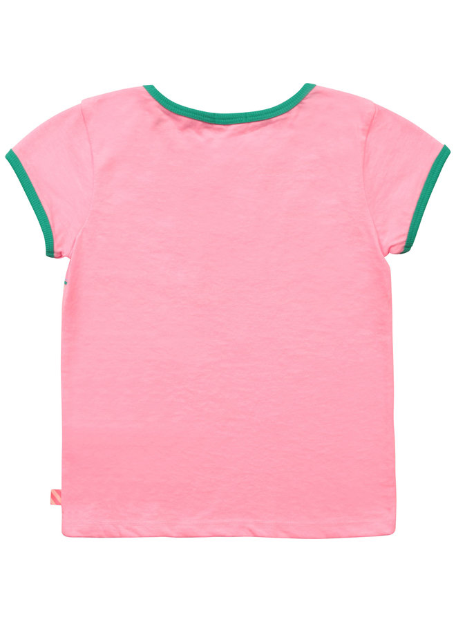 Billieblush T-Shirt mit pink mit Einhorn und Delphin irisierend