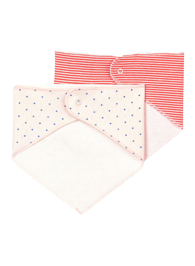 Petit Bateau 2 er Set Lätzchen / Bandanas aus Rippstrick