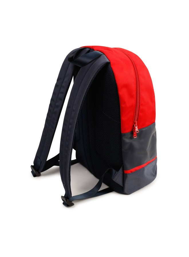 HUGO BOSS KIDS Rucksack rot navy mit großem Logo