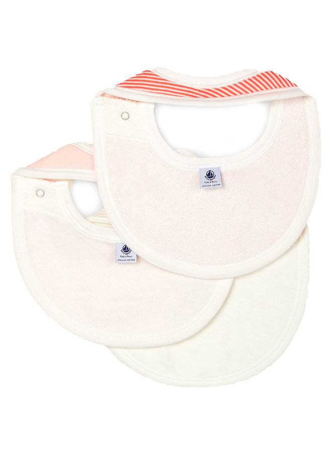 Petit Bateau 3er Set Lätzchen / Bandanas aus Rippstrick