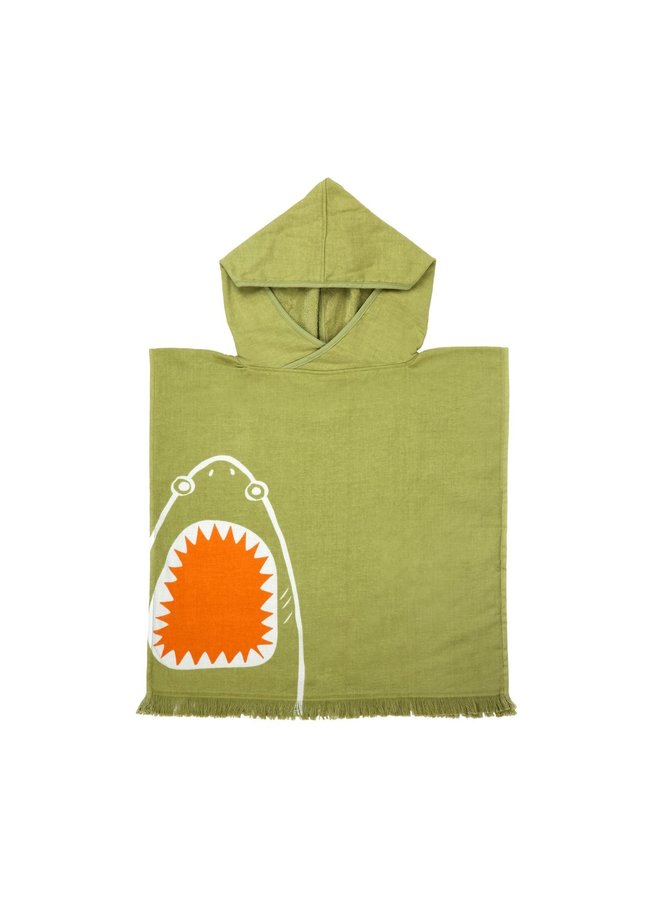 SUNNYLIFE Badeponcho mit Kapuze shark attack