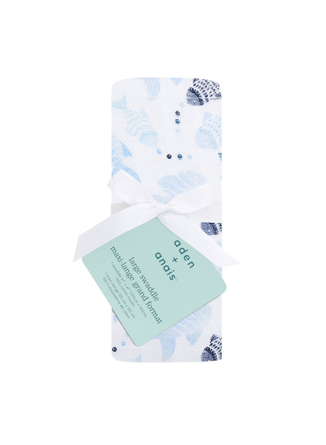 aden + anais Pucktuch single Swaddle gone fishing