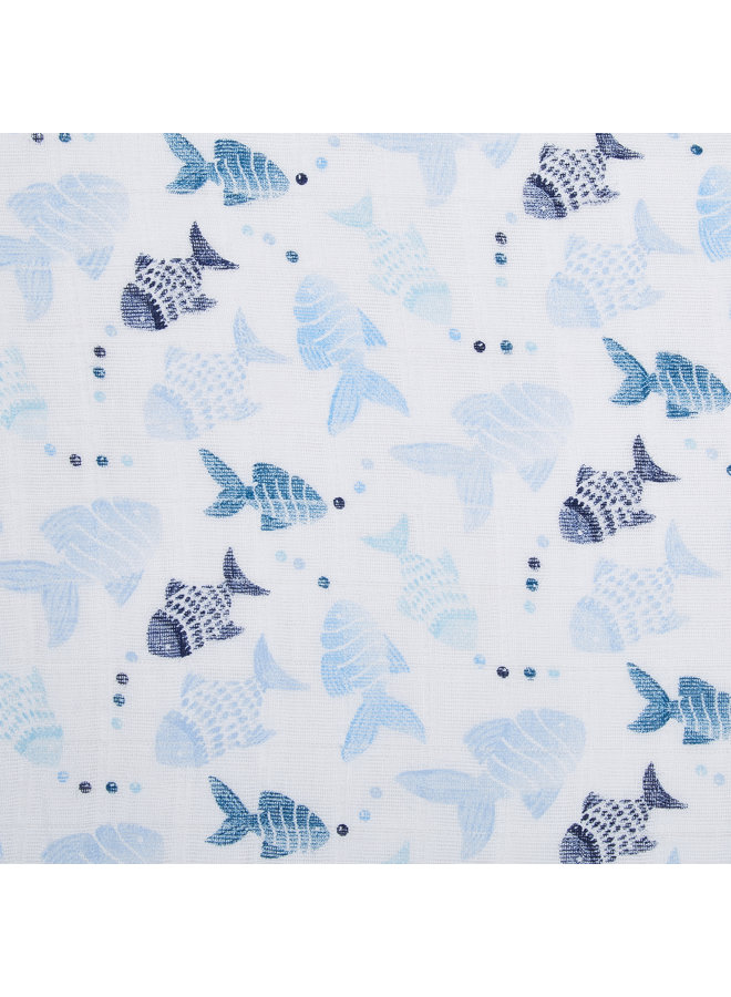 aden + anais Pucktuch single Swaddle gone fishing