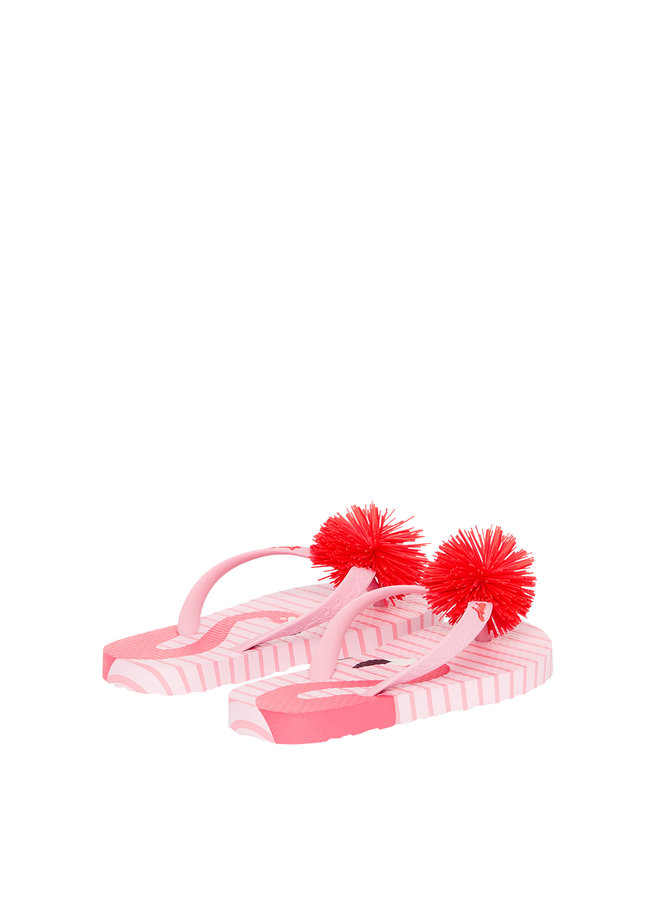 TOM JOULE Zehentrenner Sandalen Flamingo Streifen -