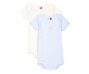 Petit Bateau Baby Bodyset Jungen 2 Teile hellblau creme Gr.3-36 Monate -  Coolkids-Store