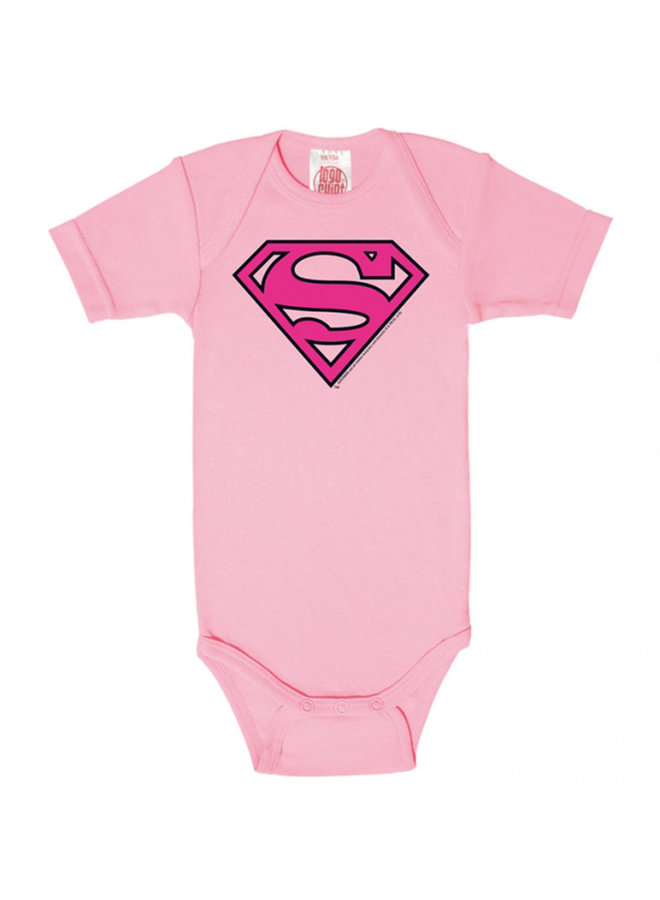 LOGOSHIRT Baby Body Supergirl rosa pink