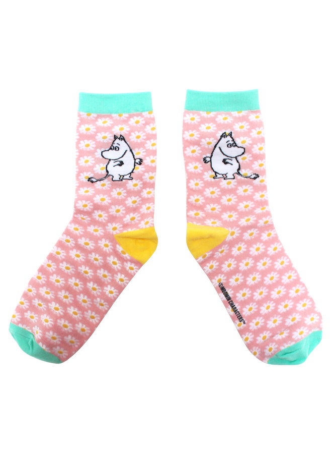 House of Disaster Socken Mumin Gänseblümchen mit schönem Print