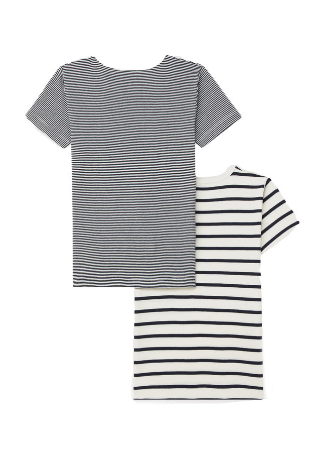 Petit Bateau T-Shirt set  Jungen 2 Teile blau weiß