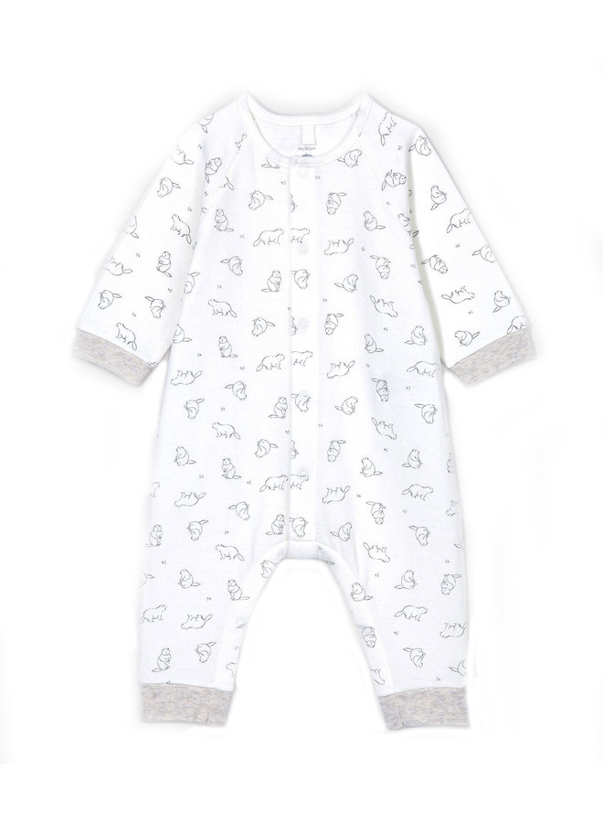 Petit Bateau Bodysuit Allover Biber Print