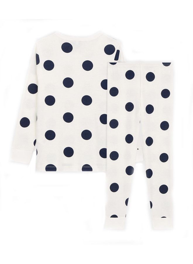 Petit Bateau Pyjama creme Dots aus Biobaumwolle