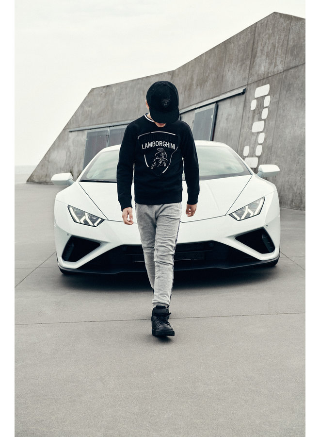 Automobili Lamborghini Sweathose mit Logodetails grau