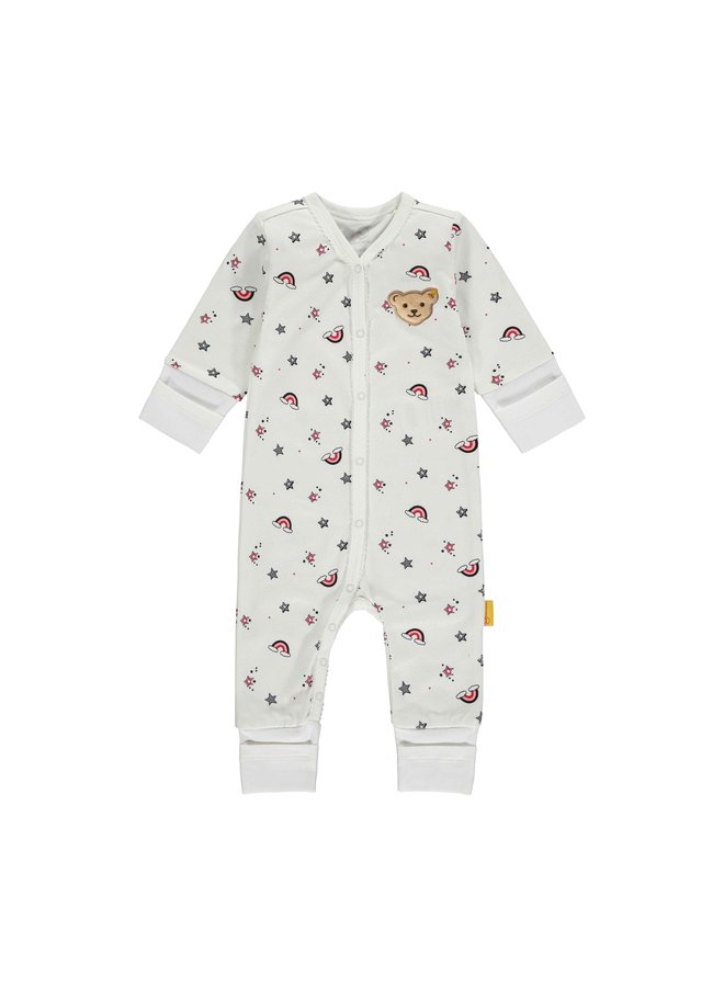 Steiff Baby Strampler cloud dancer creme Regnebogen