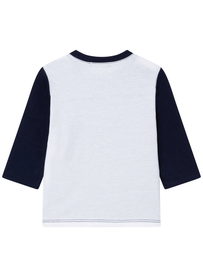 HUGO BOSS Baby Kombination weiß marine Longsleeve und Hose