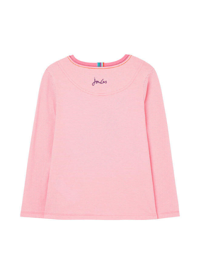 TOM JOULE Langarmshirt Ava Gruffalo rosa weiß gestreift