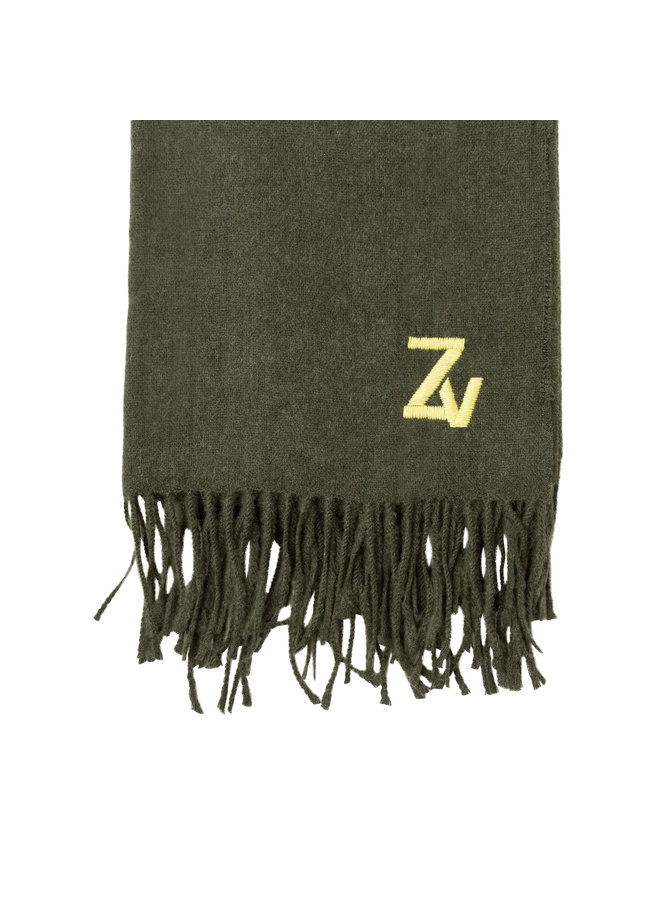 Zadig & Voltaire KIDS Schal khaki mit Logo Stitching