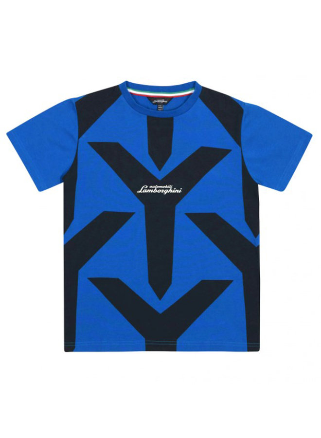 Automobili Lamborghini T-Shirt Logoprint blau schwarz
