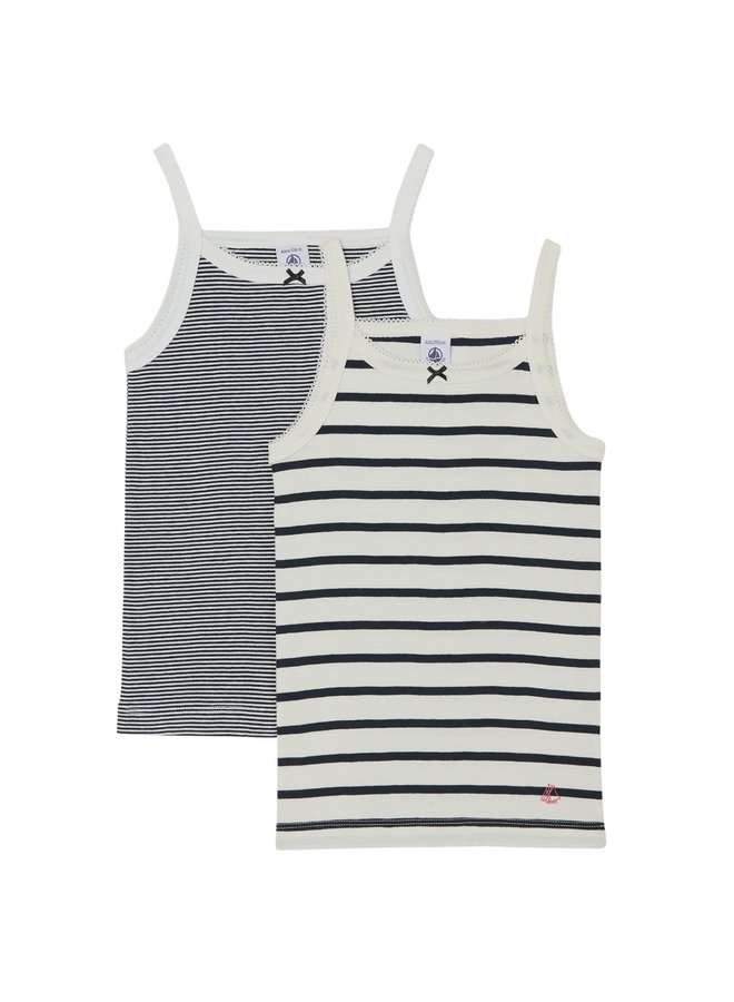 Petit Bateau T-Shirt set Mädchen 2 Teile blau weiß