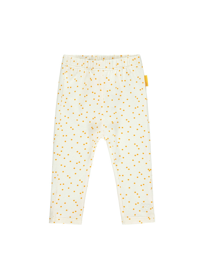 Steiff Baby Leggings weiß offwhite mit Punkten in goldgelb - Copy