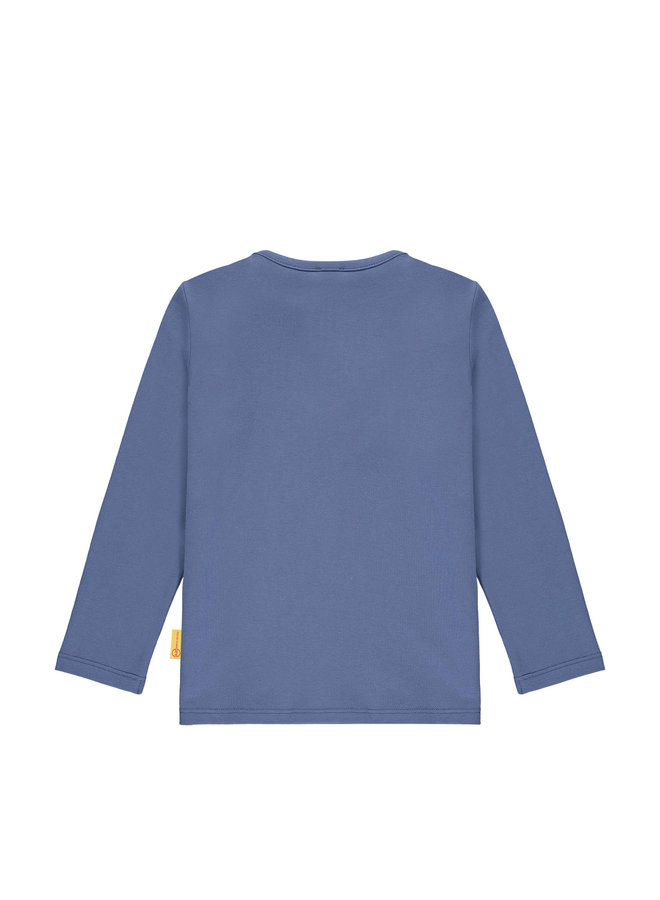 Steiff Baby Sweatshirt Quietscher blau mit Teddy-Applikation  - Copy