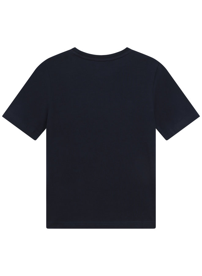 HUGO BOSS Kinder T-Shirt marine mit Relief Logo