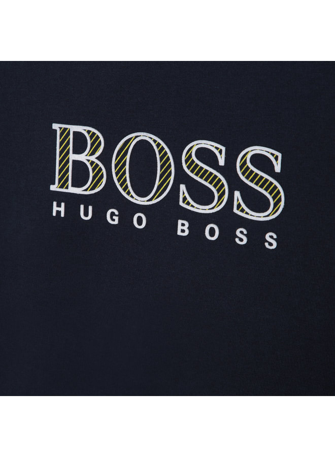 HUGO BOSS Kinder T-Shirt marine mit Relief Logo