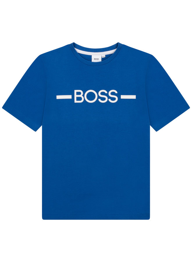 HUGO BOSS Kinder T-Shirt blau mit Logo