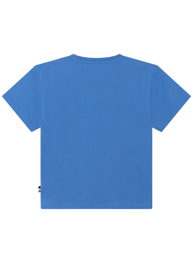 HUGO BOSS Kinder T-Shirt himmelblau mit  Logo - Flock