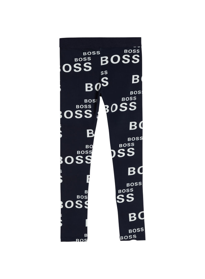 HUGO BOSS Kinder Leggings navy allover Logo Print