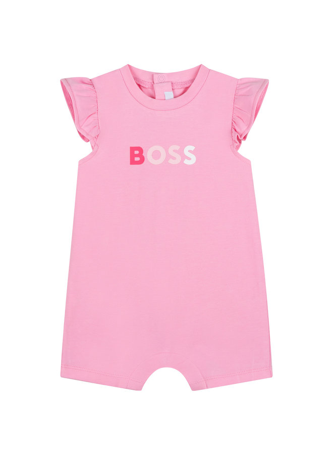 HUGO BOSS edler Baby Spieler pink / rosa mit Logo Print