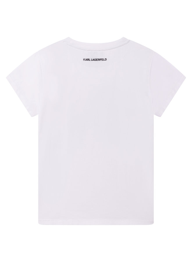 KARL LAGERFELD KIDS T-Shirt white weiß ikonik print  Mini Me