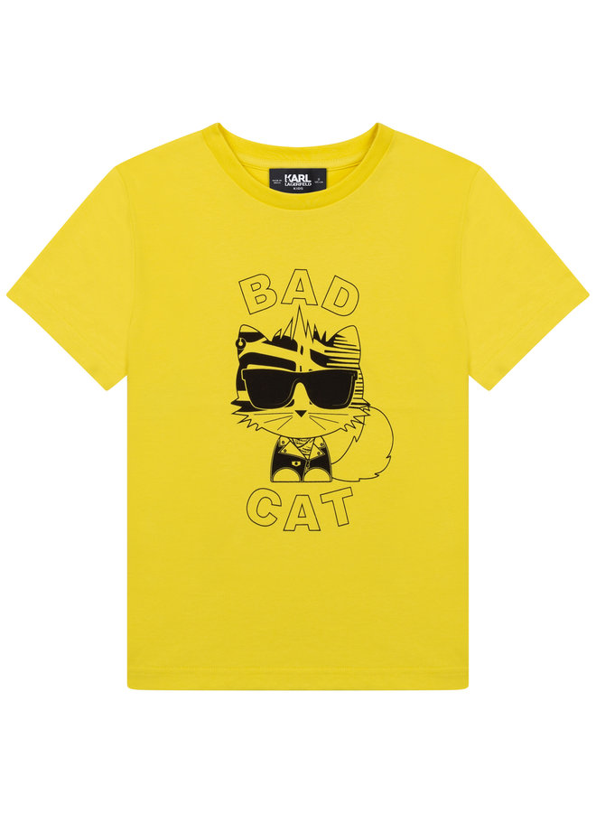 KARL LAGERFELD KIDS T-Shirt gelb Bad Cat Choupette