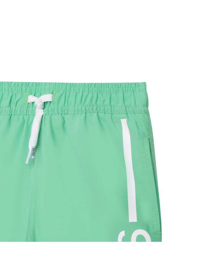 HUGO BOSS Surfershorts grün mit  Logo