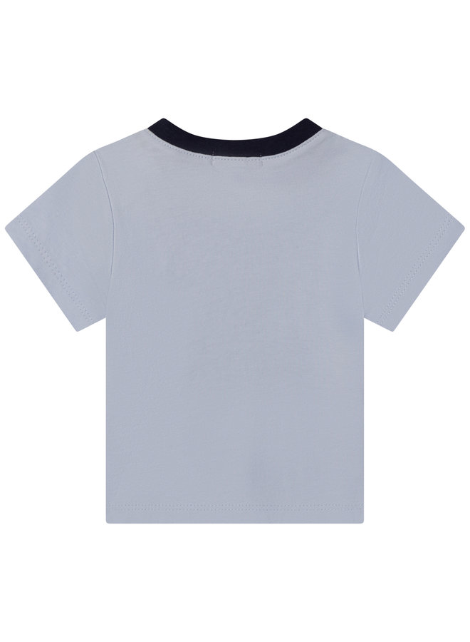 HUGO BOSS Baby T-Shirt Flieger Hase himmelblau mit Logo