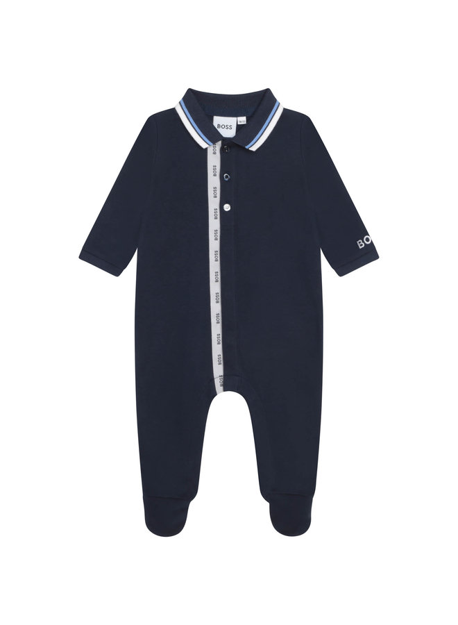 BOSS Baby Schlafanzug marine/navy blau mit Logo Details - Copy