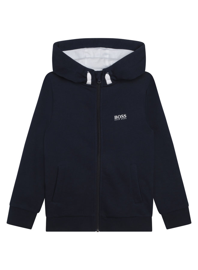 HUGO BOSS Kids Sweatshirt Trainingsjacke Hoodie navy blau