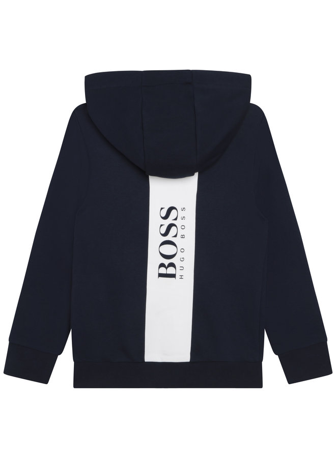 HUGO BOSS Kids Sweatshirt Trainingsjacke Hoodie navy blau